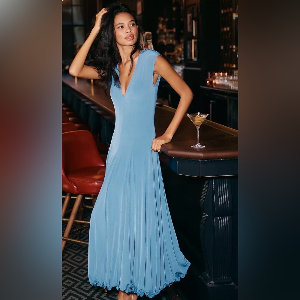 Anthropologie Sky Blue Maxi Dress